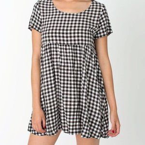 American Apparel Black Checkered Dress